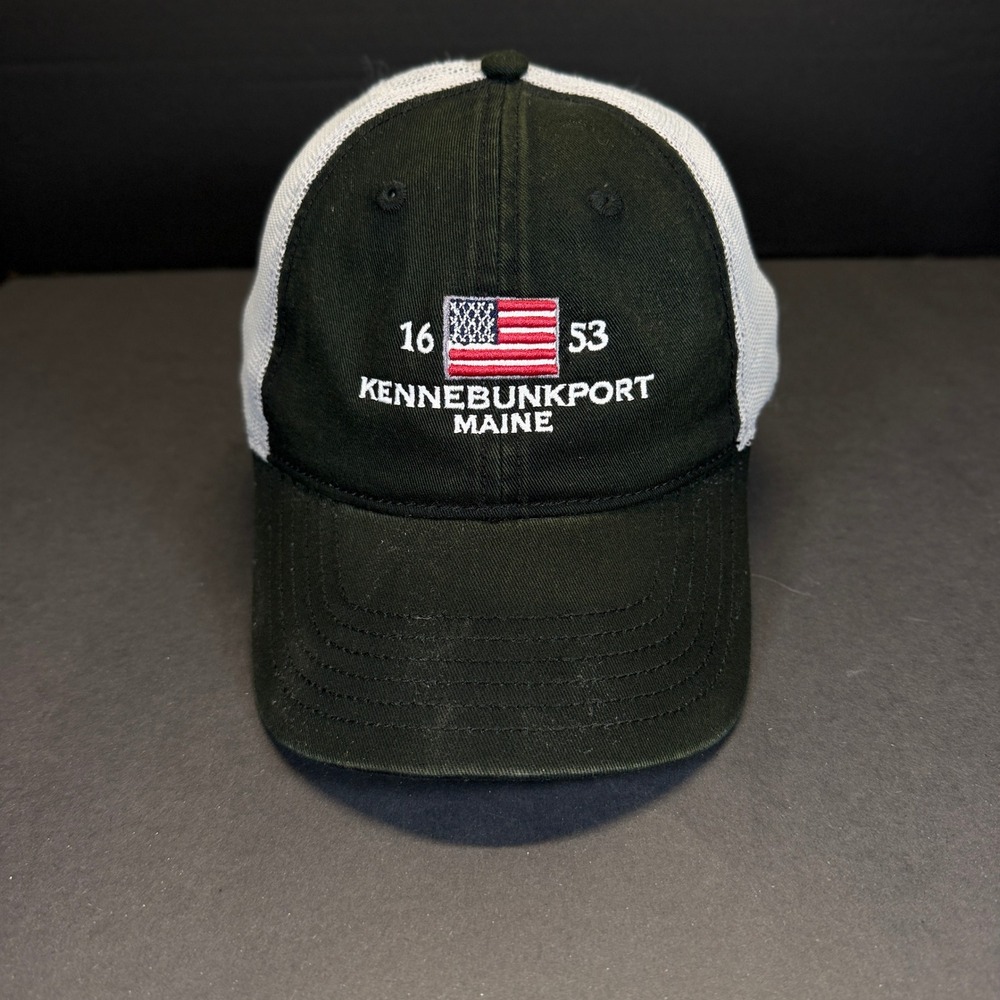 Kennebunkport Maine Trucker Hat American Flag Mesh Snapback Ahead One Size